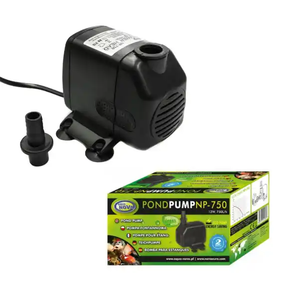 Nie przegap Aqua Nova NP-750 – Pompa do Oczka Wodnego, Fontann i Kaskad, 750 l/h, 12W